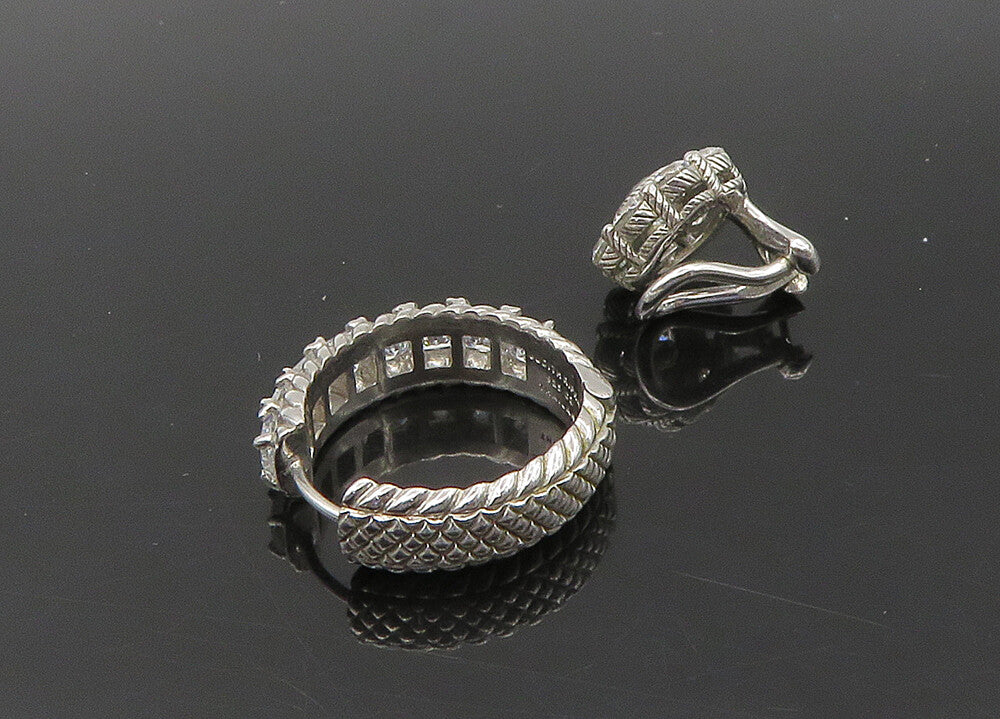 JUDITH RIPKA 925 Silver   Vintage Cubic Zirconia Lot Single Earrings  EG11323
