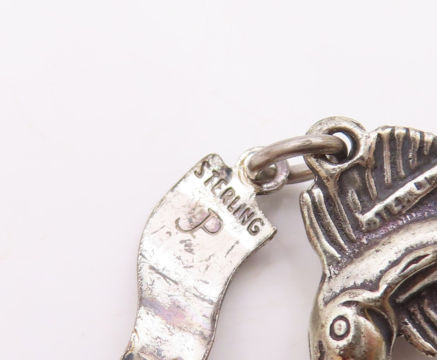 925 Sterling Silver  Vintage Virginia Beach Sailfish Charm Pendant  PT21783