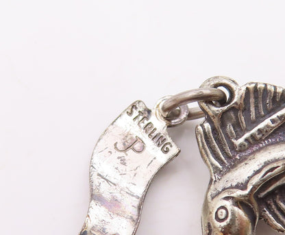 925 Sterling Silver  Vintage Virginia Beach Sailfish Charm Pendant  PT21783