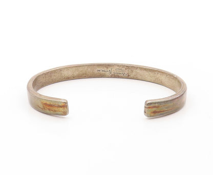 925 Sterling Silver Vintage Bracelet CHIMNEY BUTTE NAVAJO Gemstone Cuff  BT10902