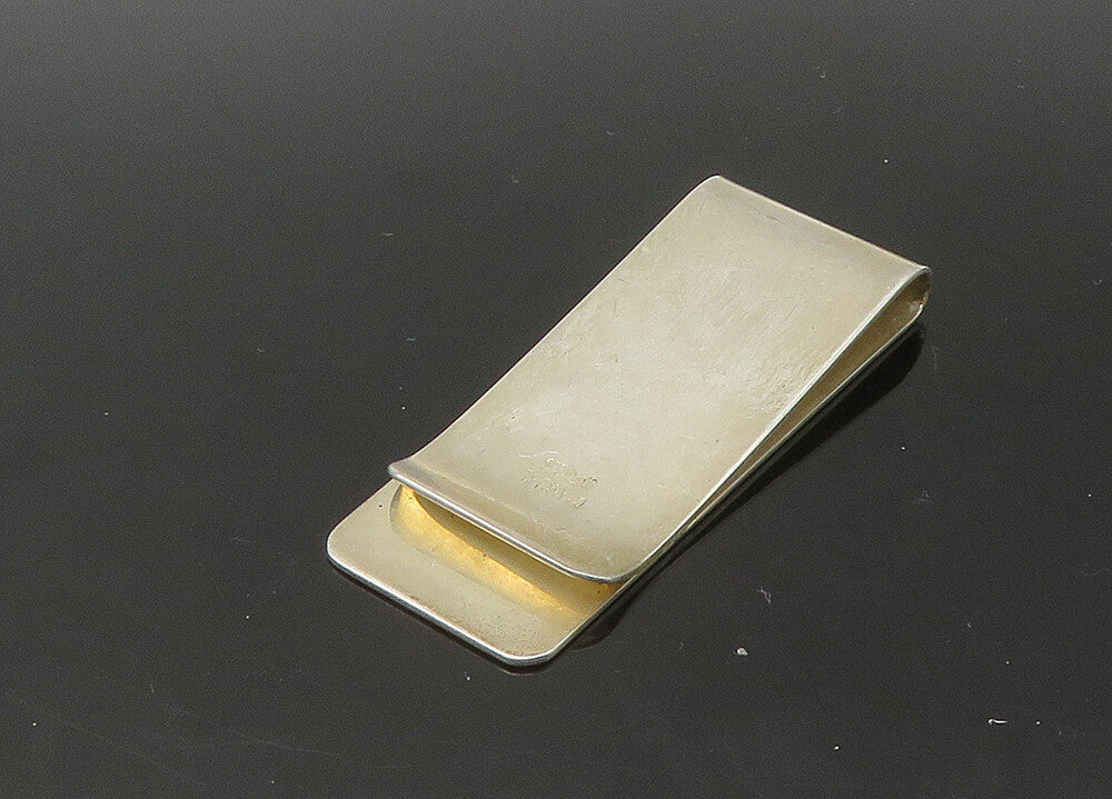 TIFFANY 925 Sterling Silver  Vintage Shiny JDS Initials Money Clip  TR3108