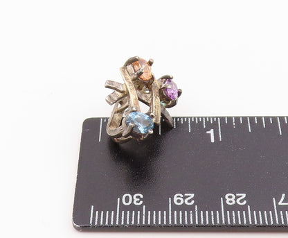 14k Gold & 925 Sterling Silver Vintage Earrings Gemstone Single Pieces  EG14297