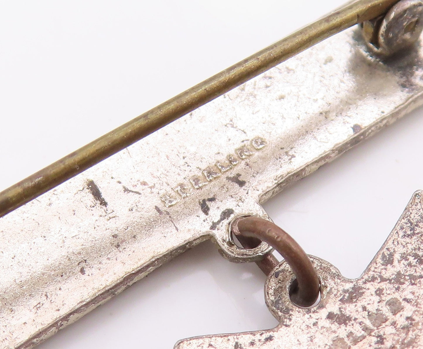925 Sterling Silver Vintage Brooch Pin USMC Rifle Sharpshooter Badge  BP12548