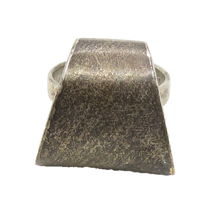 DESIGNER 925 Silver Vintage Dark Tone Hollow Smooth Band Ring Sz 7  RG17410