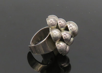 MEXICO 925 Silver  Vintage Bubble Dome Adjustable Band Ring Sz 6  RG20115