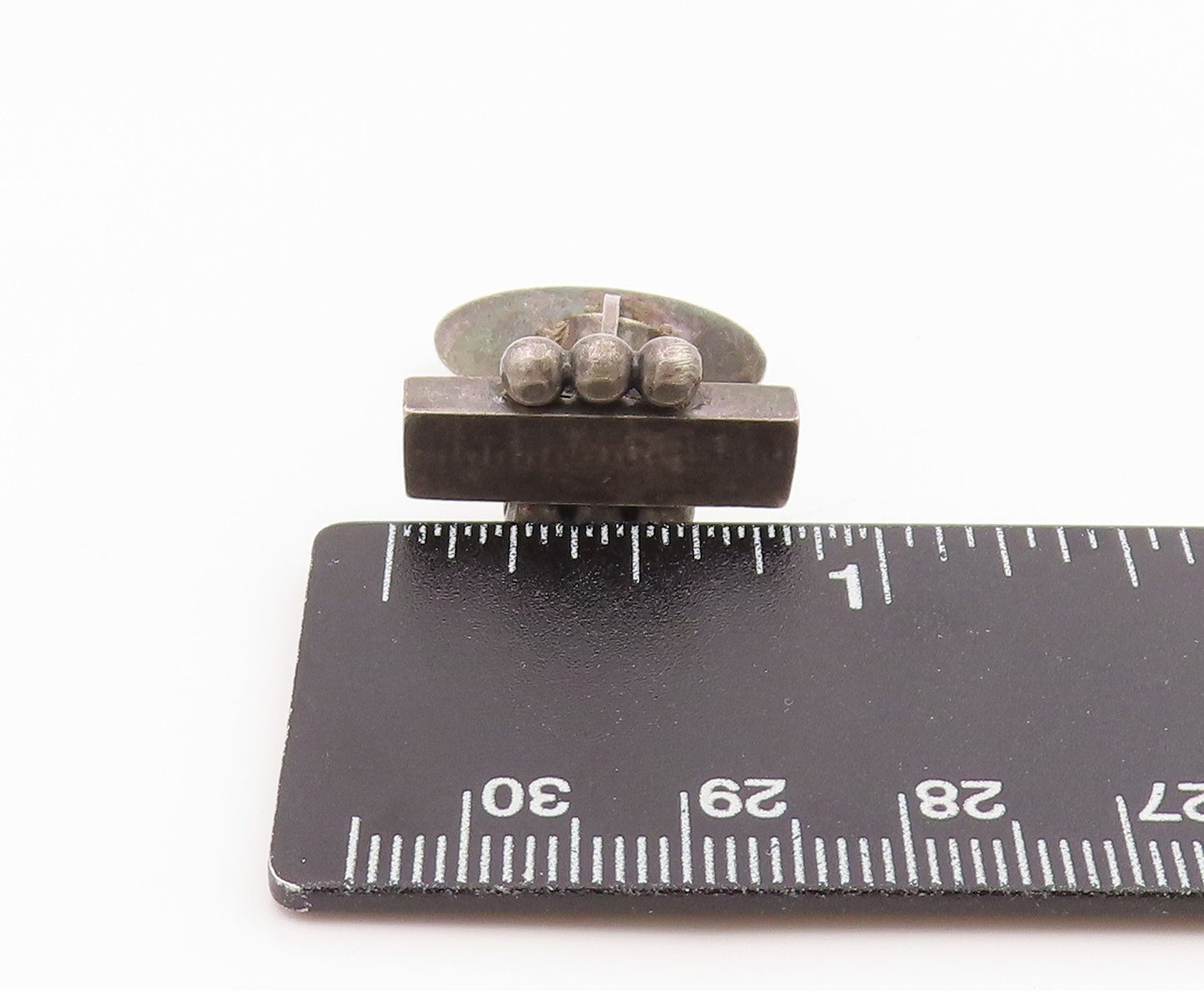 925 Sterling Silver Vintage Cufflinks Enamel Designer Single Pieces  TR4238