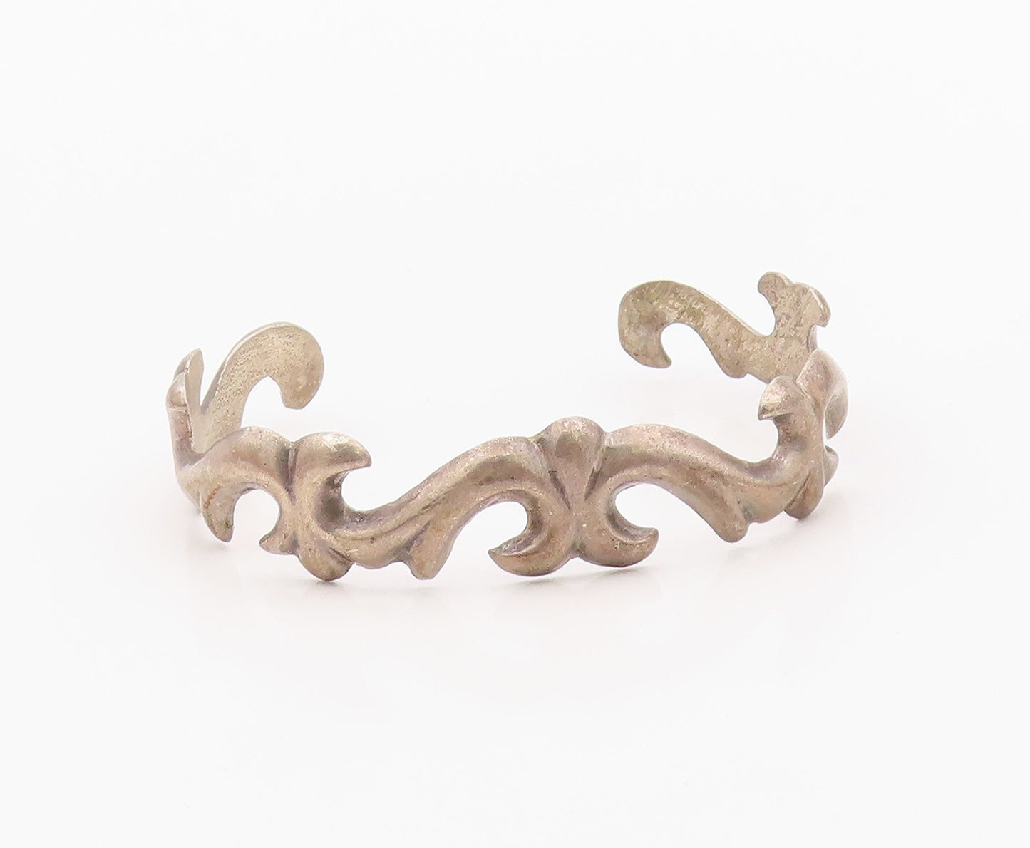 925 Sterling Silver Vintage Bracelet NAVAJO Sandcast Statement Cuff  BT12128