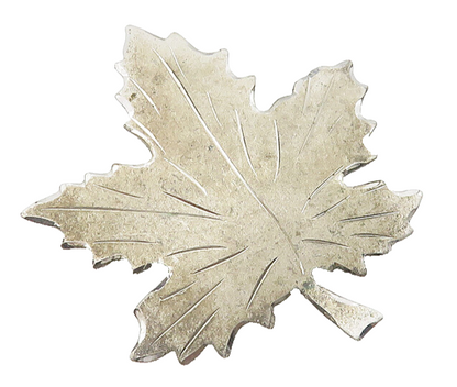 BOND BOYD 925 Sterling Silver  Vintage Etched Autumn Leaf Brooch Pin  BP4301