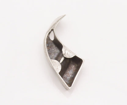 925 Sterling Silver Vintage Pendant POLAND  Designer Carved Round Cut CZ PT23111