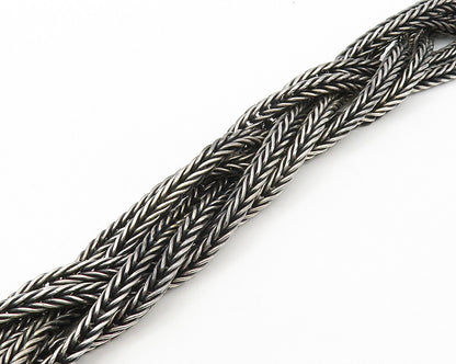 MIDDLE EAST 925 Sterling Silver Vintage Multi Strand Wheat Chain Bracelet BT6965