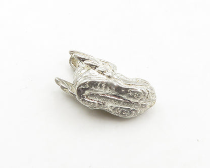 925 Sterling Silver  Vintage Shiny Winged Sneaker Shoe Pendant  PT15213