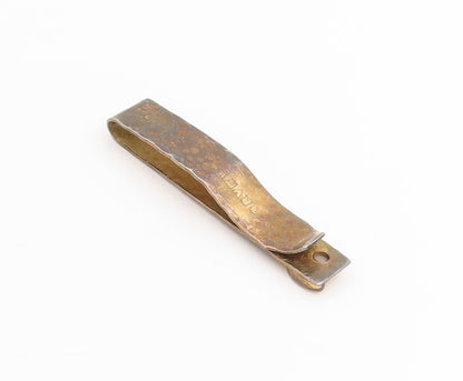 925 Sterling Silver Vintage Money Clip ORVELO Cabochon Moonstone Bar   TR4025