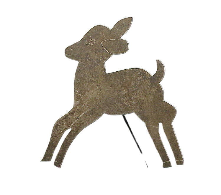 925 Sterling Silver  Vintage Antique Baby Deer Dark Tone Brooch Pin  BP8181