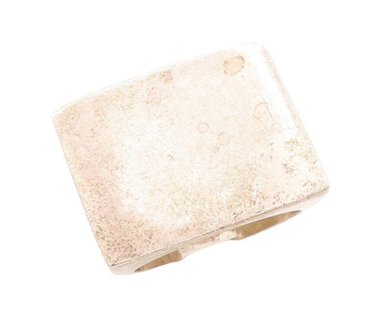 925 Sterling Silver Vintage Ring Designer Solid Large Rectangle   Sz 6.5 RG31447