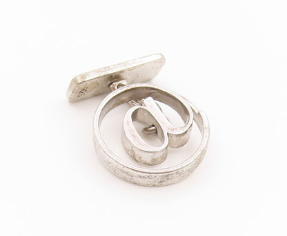 925 Sterling Silver Vintage Cufflinks Enamel Designer Single Pieces  TR4238