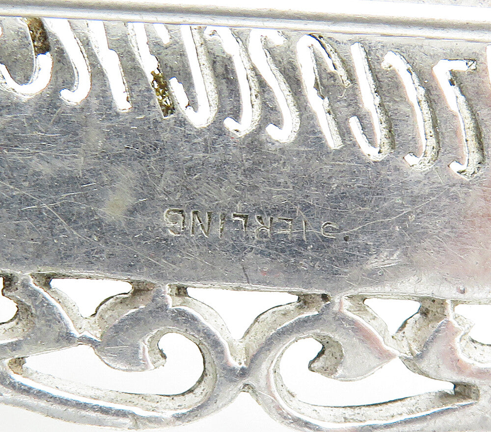 925 Sterling Silver  Vintage Sparkling Grandmom Swirl Brooch Pin  BP6272