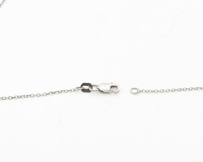 925 Sterling Silver  Faceted Amethyst & Topaz Thin Chain Necklace  NE3158