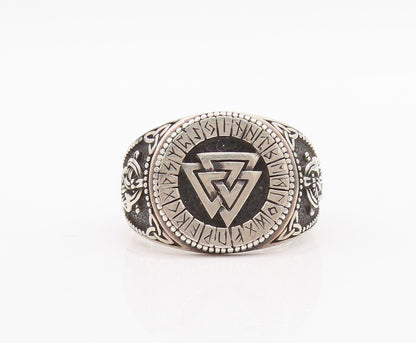 925 Sterling Silver Vintage Ring Dark Tone Celtic Design Cutout  Sz 12  RG31657