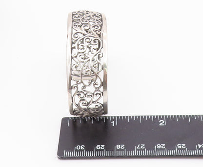 ROSS SIMON 925 Sterling Silver  Vintage Shiny Swirl Vine Cuff Bracelet  BT8859