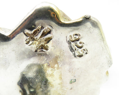 BATAMI ISRAEL 925 Sterling Silver  Vintage 2 Tone Non Pierce Earrings  EG5898