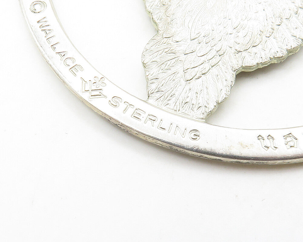 WALLACE 925 Sterling Silver  Vintage Peace On Earth Dove 1975 Pendant  PT14398