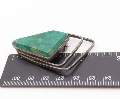 925 Sterling Silver Vintage Brooch ISRAEL Eilat Stone Oxidized Cutout  BP11617