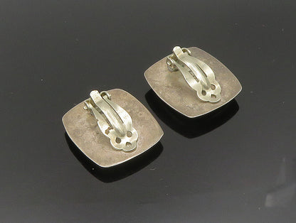 GERRO BLANCO MEXICO 925 Silver  Vintage MOP Non Pierce Earrings  EG11616