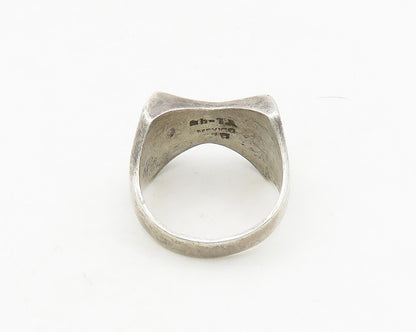 MEXICO 925 Silver  Vintage Shiny Fluted Bow Design Band Ring Sz 10  RG18871