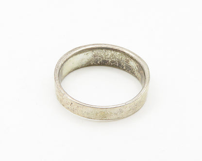 925 Sterling Silver  Vintage Oxidized Love Hearts Band Ring Sz 8  RG18892