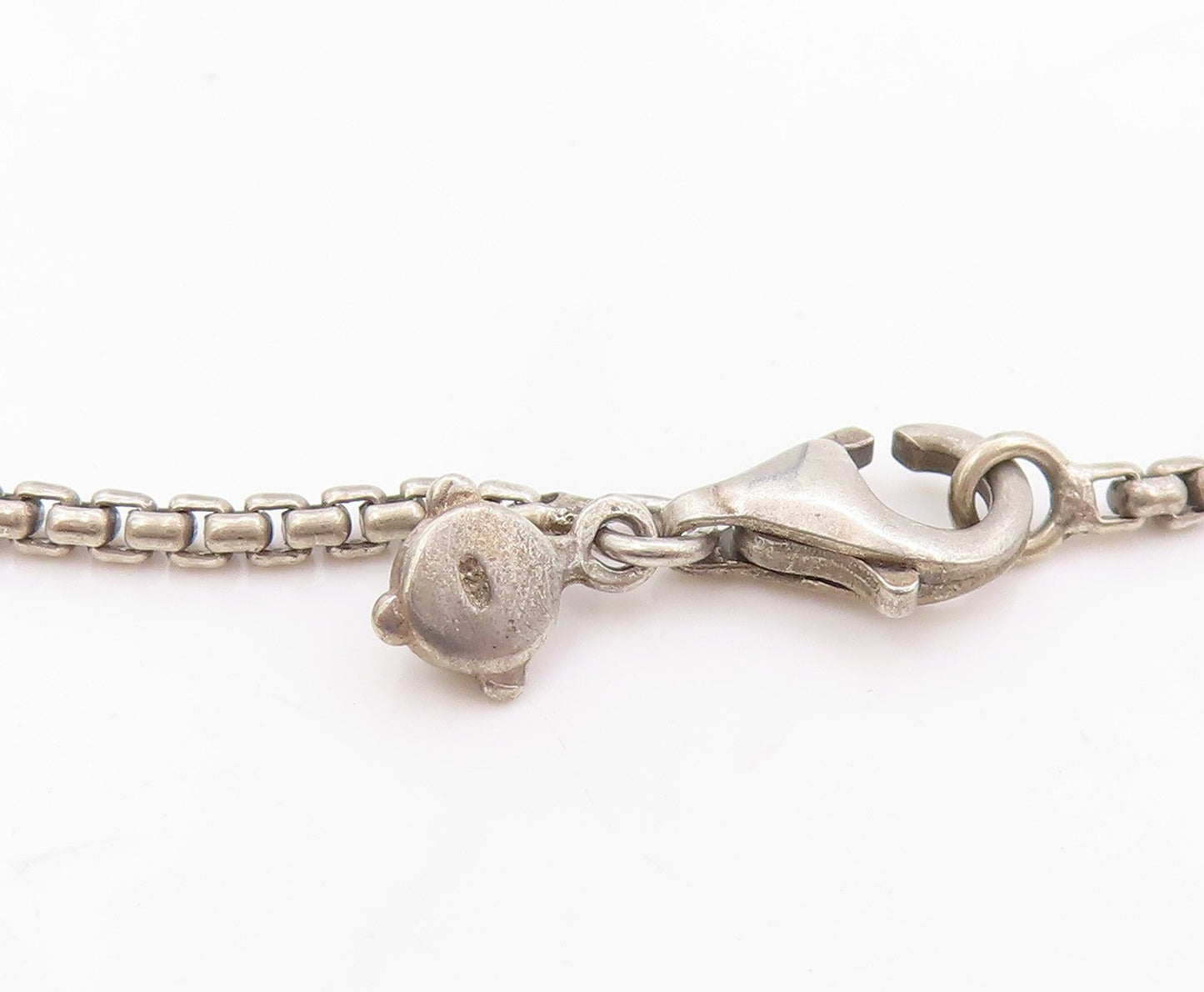 925 Sterling Silver Vintage Necklace Designer Interlocking Circles Chain NE4664
