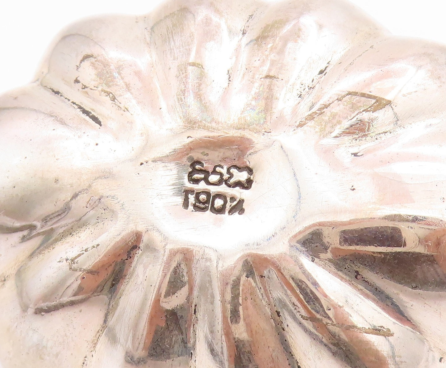 925 Sterling Silver Vintage Trinket Box EUROPE Solid Pumpkin Shape OPENS  TR4058
