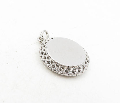 925 Sterling Silver  Vintage Pink Topaz Accent Slot Machine Pendant  PT6750