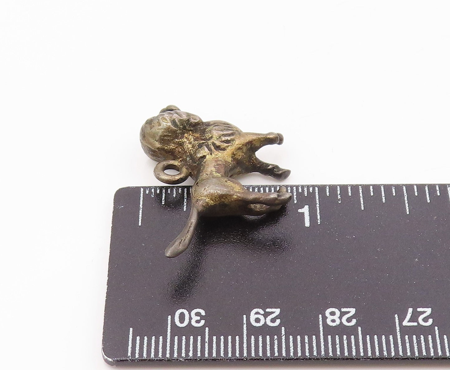 925 Sterling Silver  Vintage Dark Tone Poodle Dog Animal Pendant  PT18514