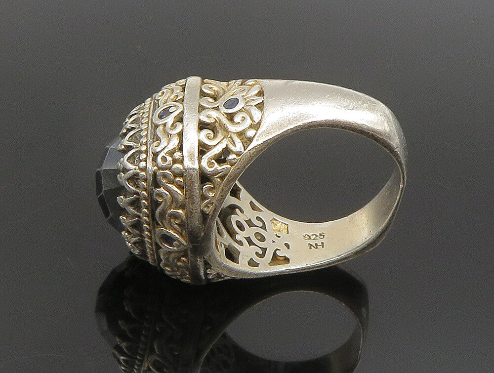 MICHAEL VALITUTTI 925 Silver  Vintage Scroll Spinel Dome Ring Sz 10  RG24468