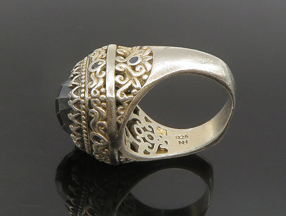 MICHAEL VALITUTTI 925 Silver  Vintage Scroll Spinel Dome Ring Sz 10  RG24468