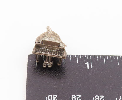 925 Sterling Silver Vintage Pendant Miniature Grand Piano Charm OPENS  PT26451