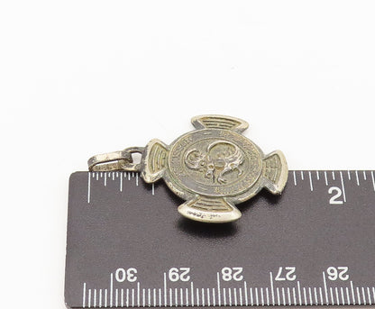 925 Sterling Silver  Vintage Mini Carved Solid Chinese Dragon Pendant  PT22292