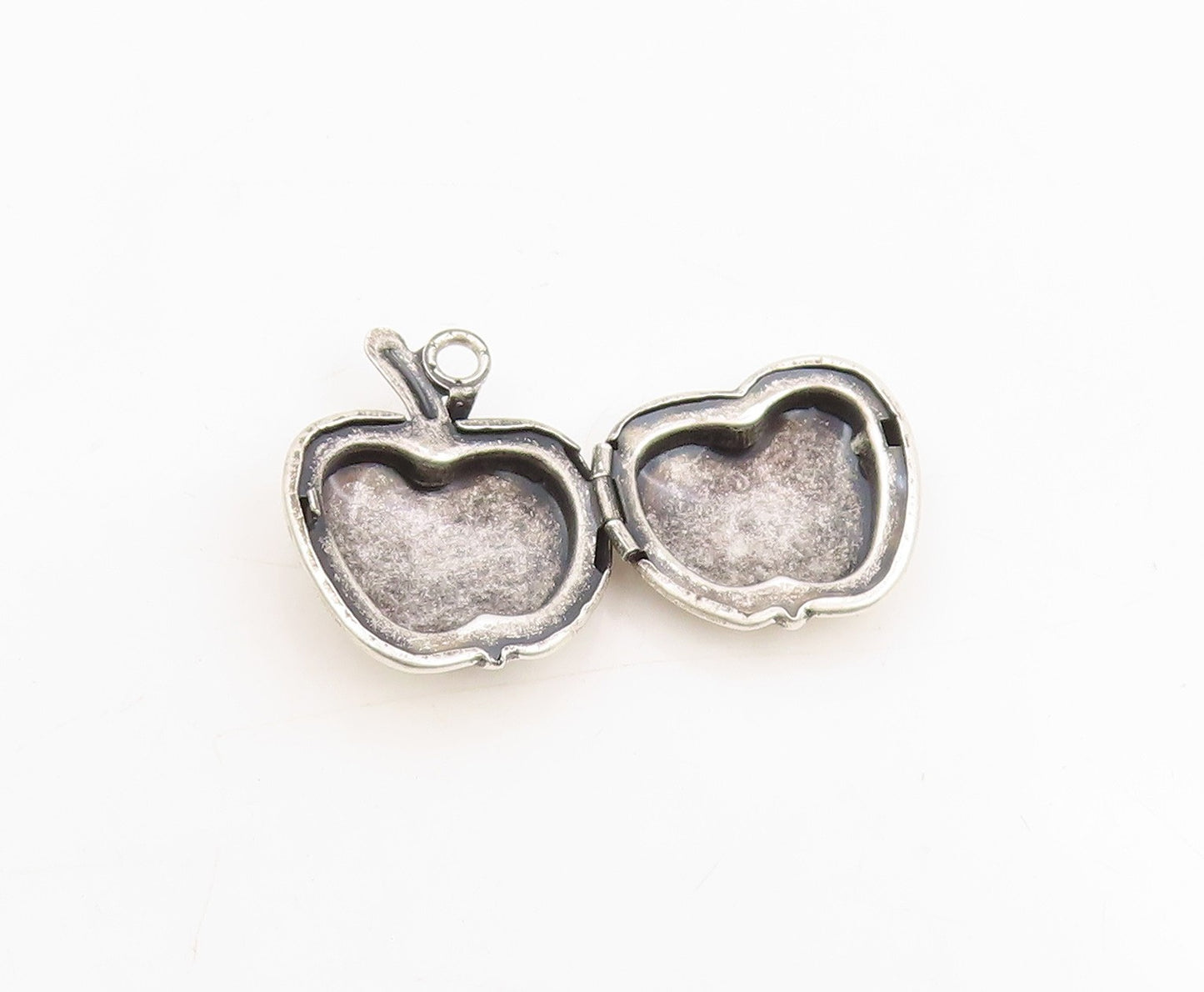925 Sterling Silver Vintage Pendant Classic Puffy Apple Charm OPENS  PT25334