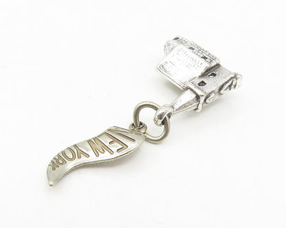 925 Sterling Silver  Vintage Petite Church House New York Pendant  PT9256