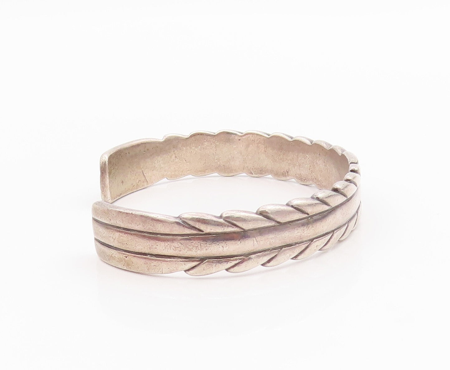 925 Sterling Silver Vintage Bracelet Design Carved Cuff BT10990