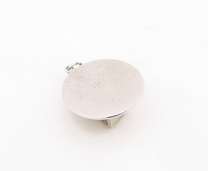 925 Sterling Silver  Vintage Shiny Cash Register Drop Pendant (OPENS)  PT7406