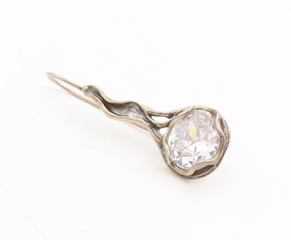 925 Sterling Silver Vintage Earrings Multi Gemstone Designer Single Lot  EG14308