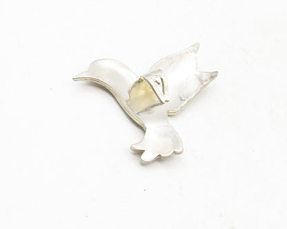 TAHARA 925 Sterling Silver  Vintage Flying Hummingbird Motif Pendant  PT7871