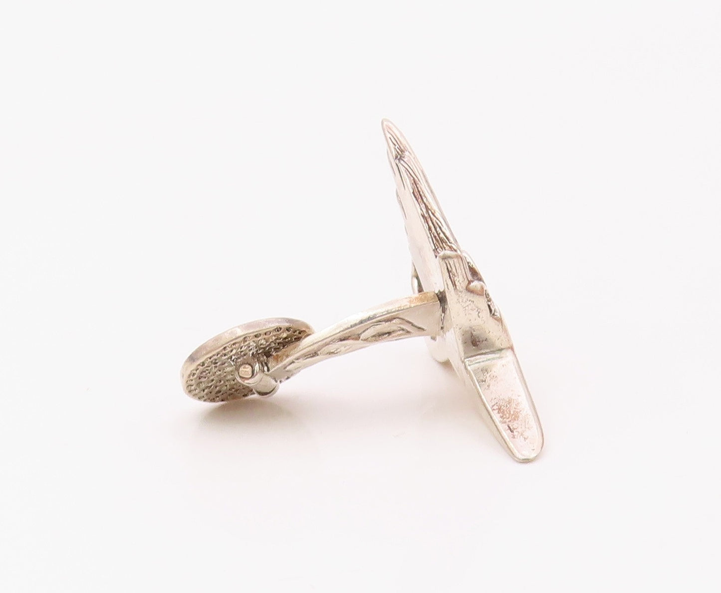 925 Sterling Silver  Vintage Cartoon Figure With Flowing Hair Cufflinks TR3333