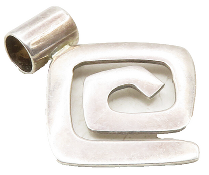 SILPADA 925 Sterling Silver  Vintage Shiny Smooth Spiral Slide Pendant  PT7658