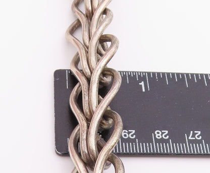 925 Sterling Silver Vintage Bracelet ZINA Classic Interlocking Loops  BT12217
