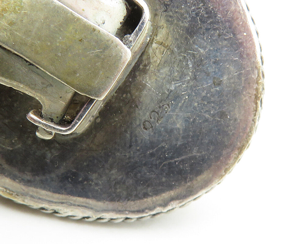 925 Sterling Silver & 12K GOLD  Vintage Pearl Dome Non Pierce Earrings  EG9268
