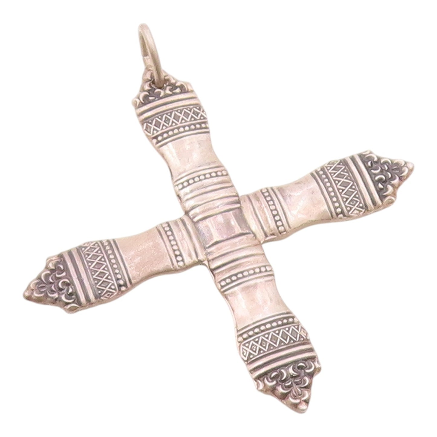 TOWLE 925 Silver  Vintage Detailed Religious Cross Ornate Pendant  PT20858