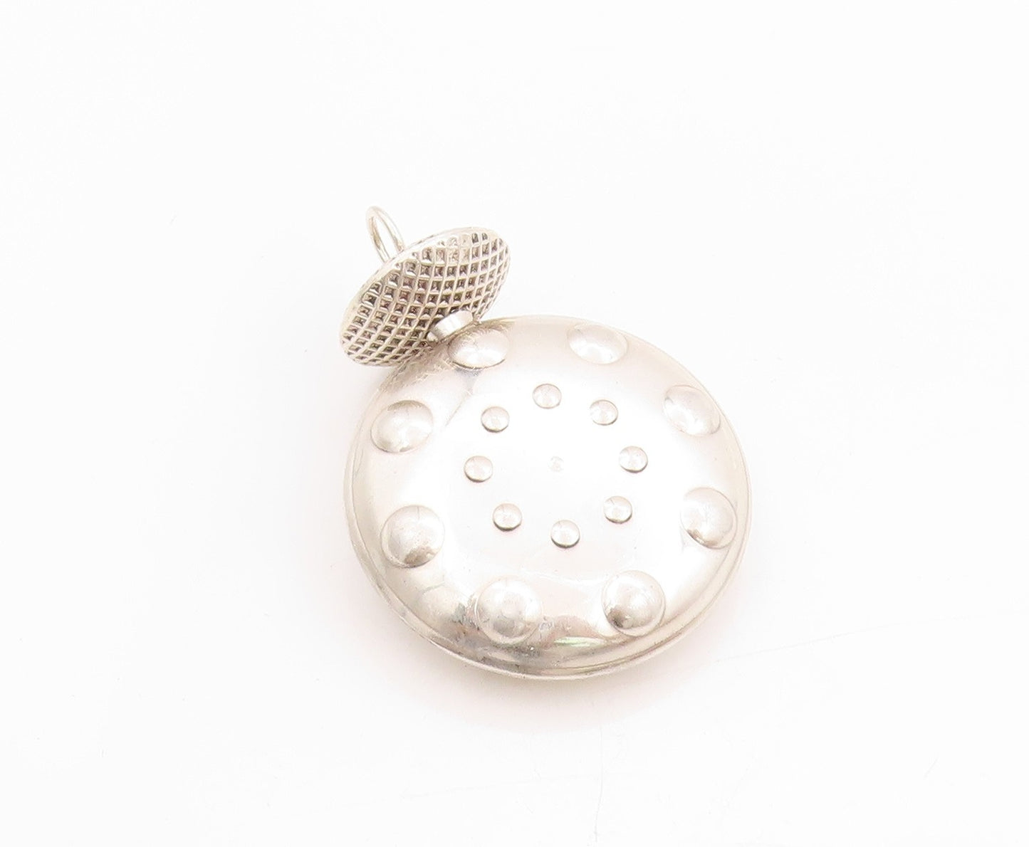 925 Sterling Silver Vintage Pendant Heavy Solid Perfume Bottle OPENS  PT24793