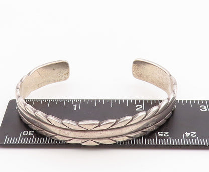 925 Sterling Silver Vintage Bracelet Design Carved Cuff BT10990